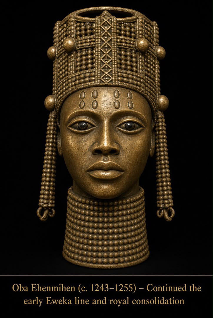 Bronze-style portrait head of Ọba Ehenmihen