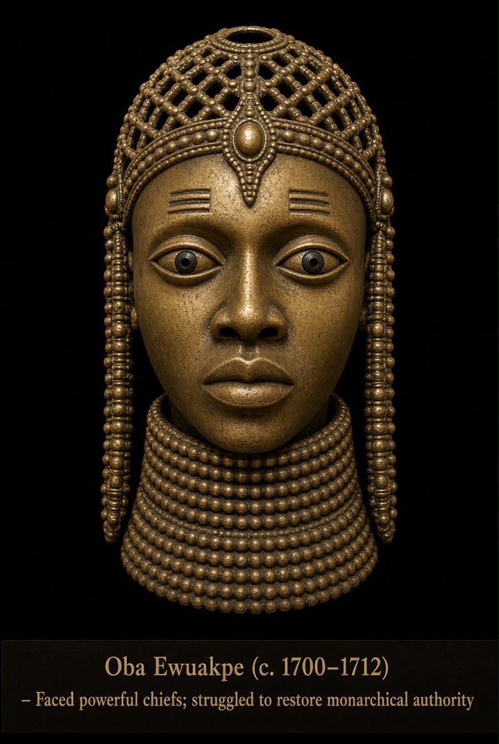 Bronze-style portrait head of Ọba Ewuakpe