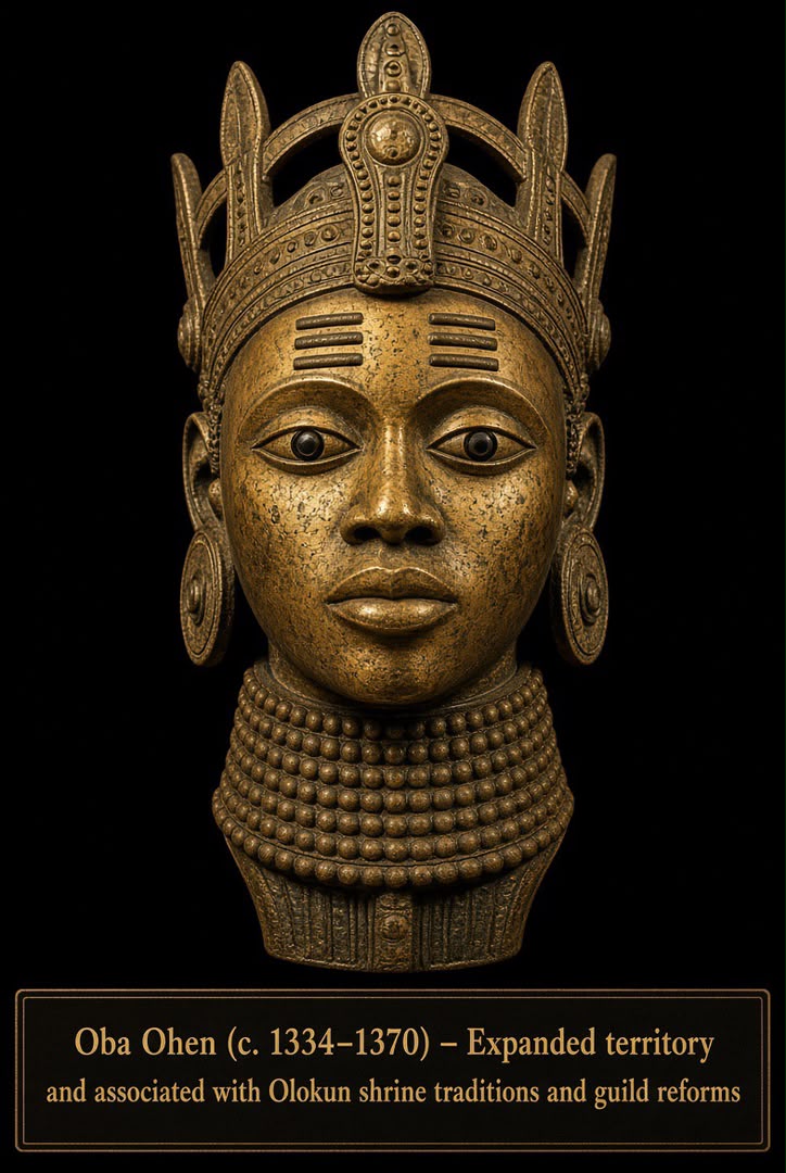Bronze-style portrait head of Ọba Ohen